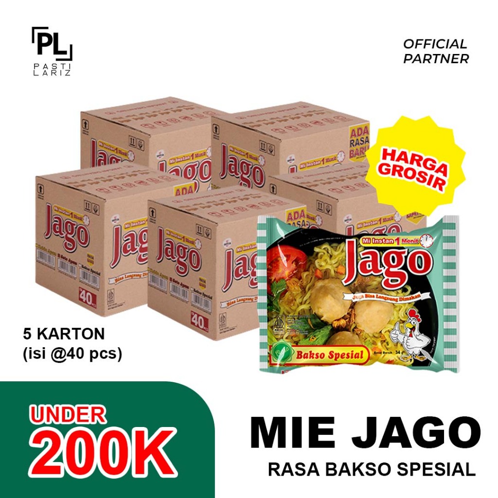Jual [5 DUS] MIE JAGO Bakso Spesial - Mie Instant Viral Rasa Bakso ...