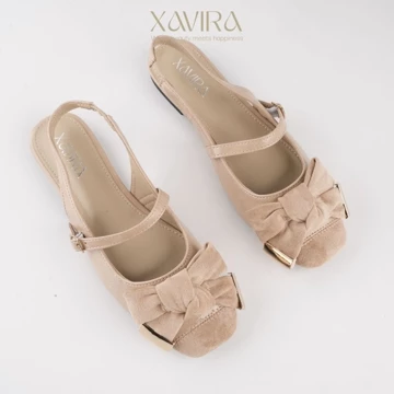 Xavira Ivora Sepatu Import Wanita Flat Shoes Lepes Kerja Kuliah Kantor Lepes Harian Santai