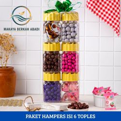 Paket Parcel Coklat isi 6 Toples Parsel Lebaran Natal Tahun Baru Hampers Hadiah Ulang Tahun Gift Box