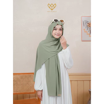 Mairaku Pashmina Inner Bando Oval Jersey Meleyot 2 In 1 Bandana Hanna