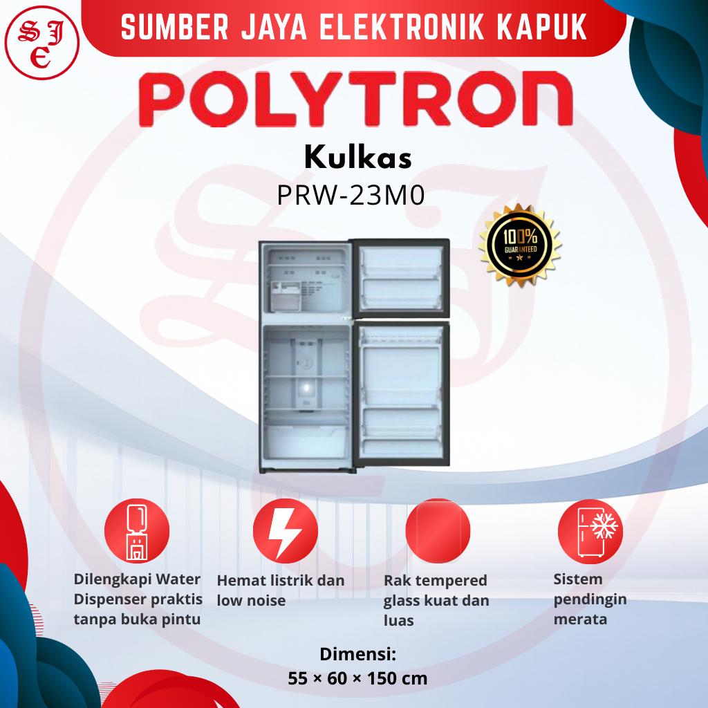 Jual Polytron Kulkas 2 Pintu 220 L PRW23MO / PRW‑23MO | Shopee Indonesia