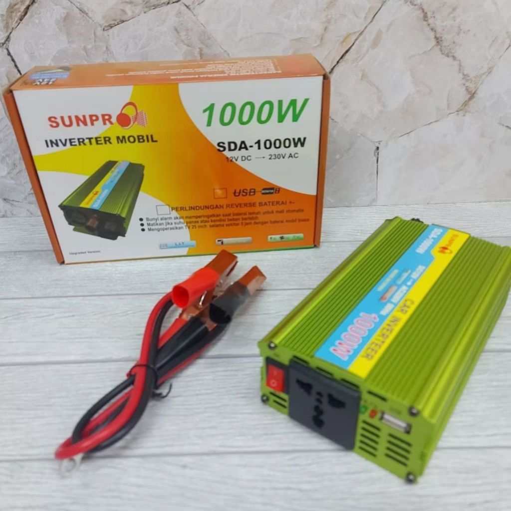 Jual Power Inverter Sunpro SDA-1000W Inverter Mobil 1000W 12v-24v SDA ...