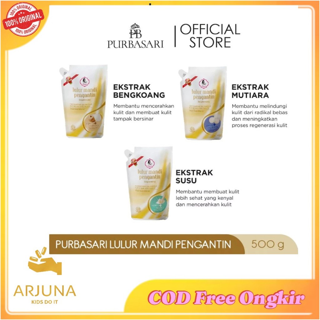 Jual ARJUNA Purbasari Lulur Pengantin 500G / Lulur Pemutih Whitening ...