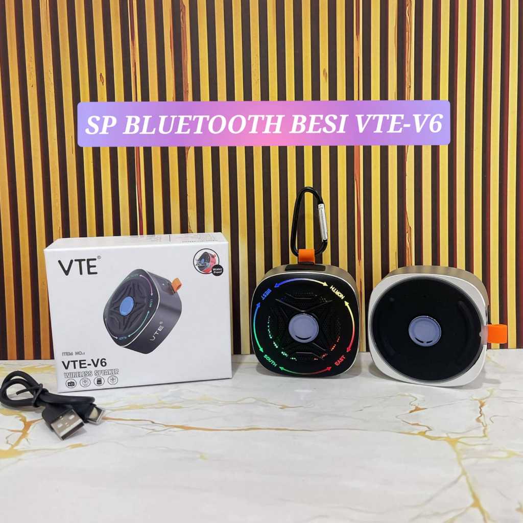 Jual COD Speaker Bluetooth 5.3 Mini VTE-V6 Wireless Speaker Portable ...