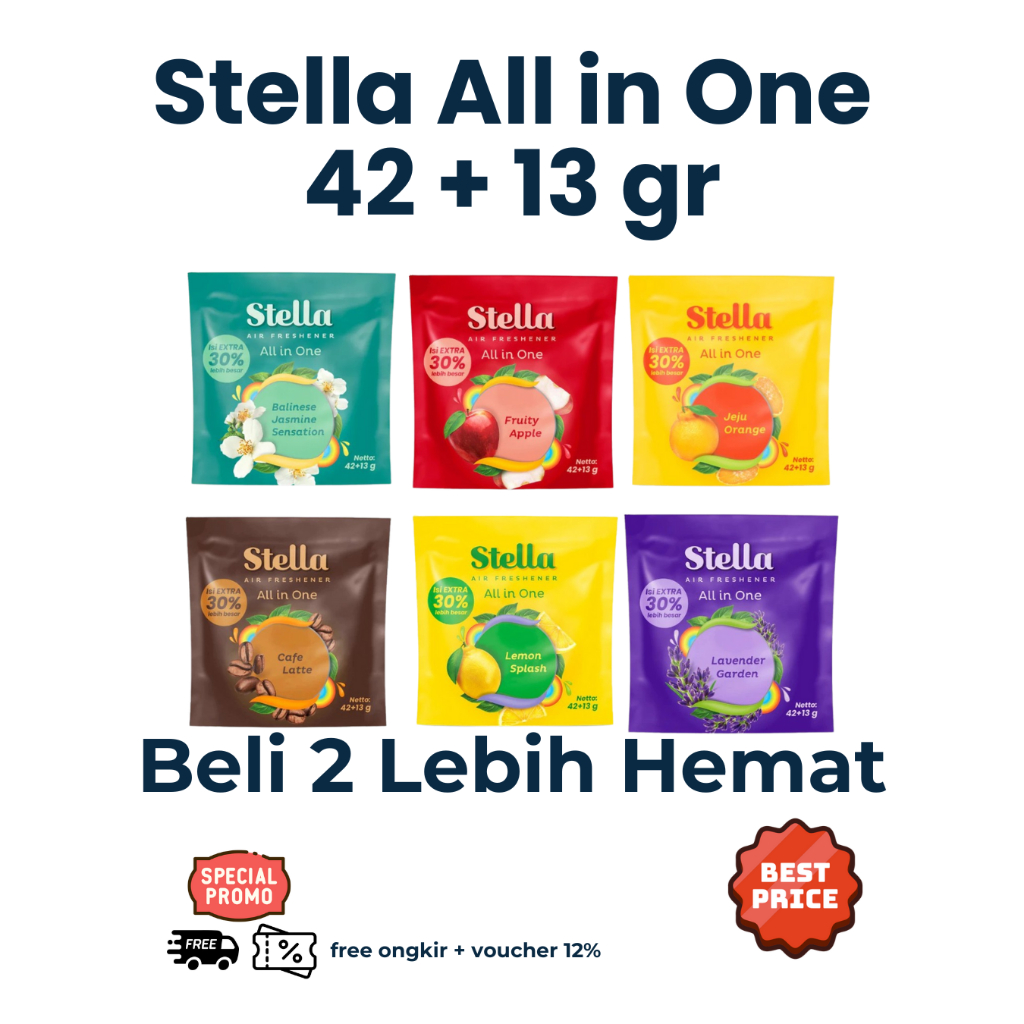 Jual Stella All in One 42+13 gram Ekstra Isi 30% Pewangi Ruangan Air ...