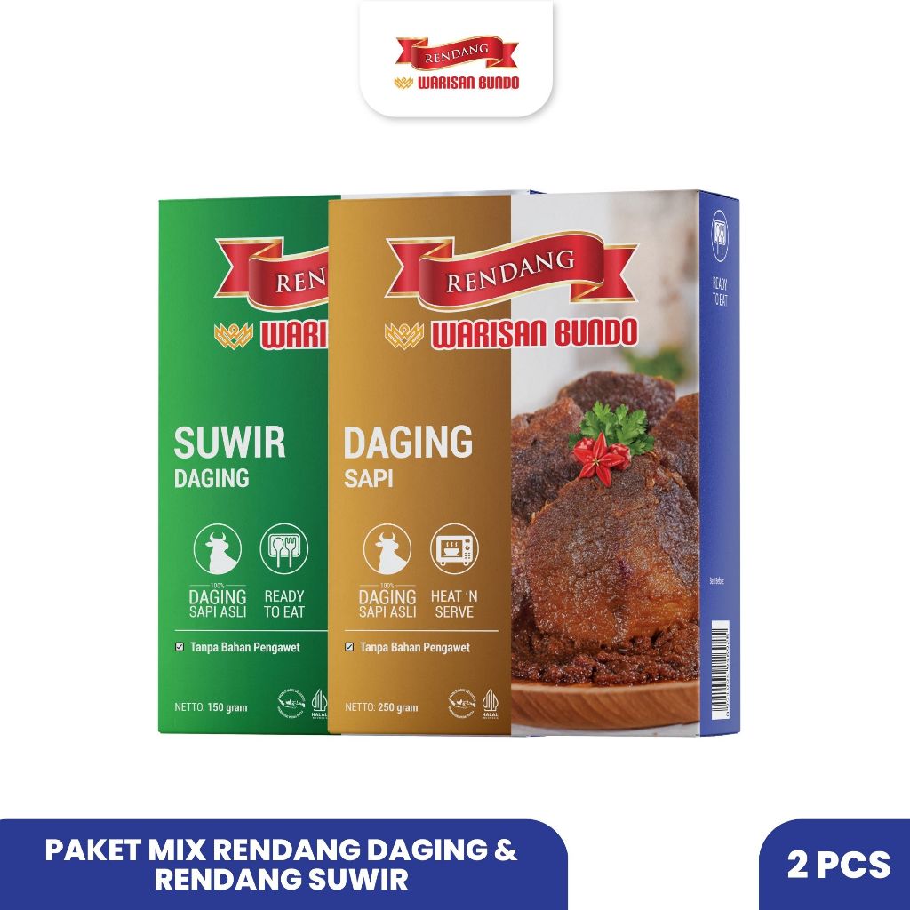 Jual Rendang Warisan Bundo - Paket Mix Rendang Daging Sapi & Daging ...