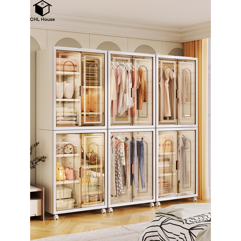 Jual CHL House Lemari Pakaian 4sel Lemari Baju Wardrobe Pintu ...