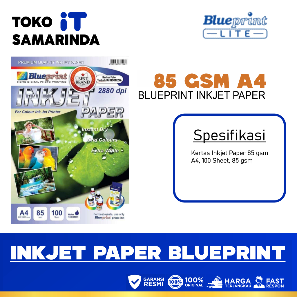 Jual Kertas Inkjet / Inkjet Paper 85 gsm Blueprint | Shopee Indonesia