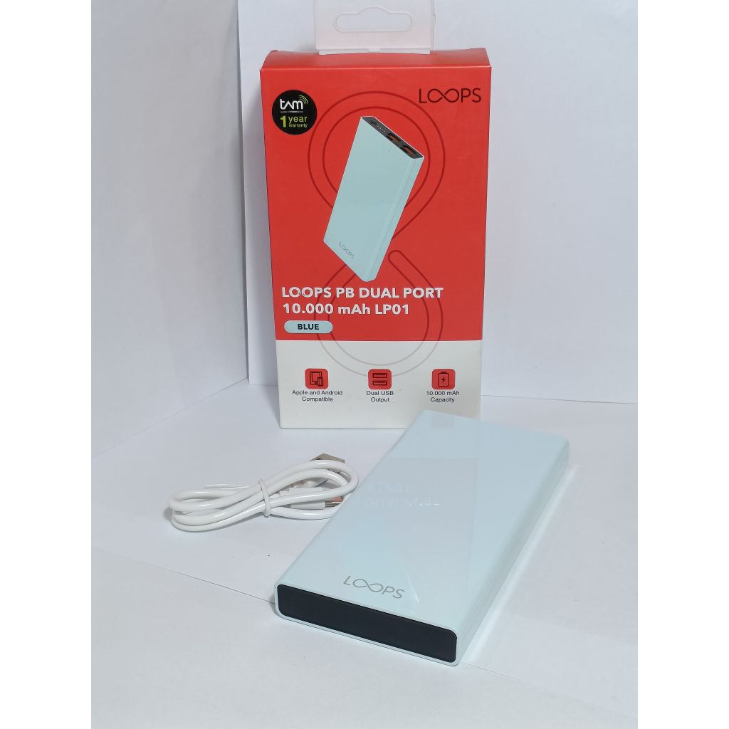Jual LOOPS PB DUAL PORT 10.000 mAh LP01 | Shopee Indonesia