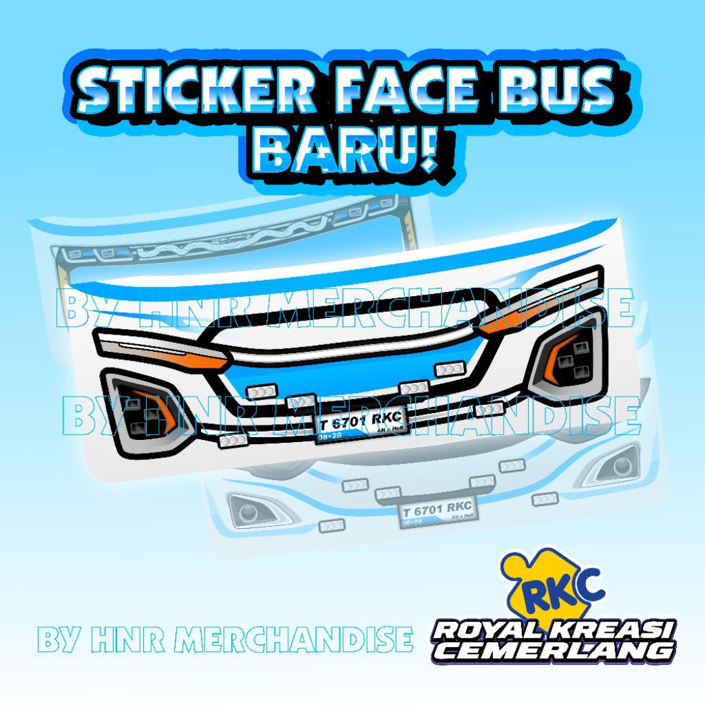 Jual Sticker Face Depan Miniatur bus RKC | Shopee Indonesia