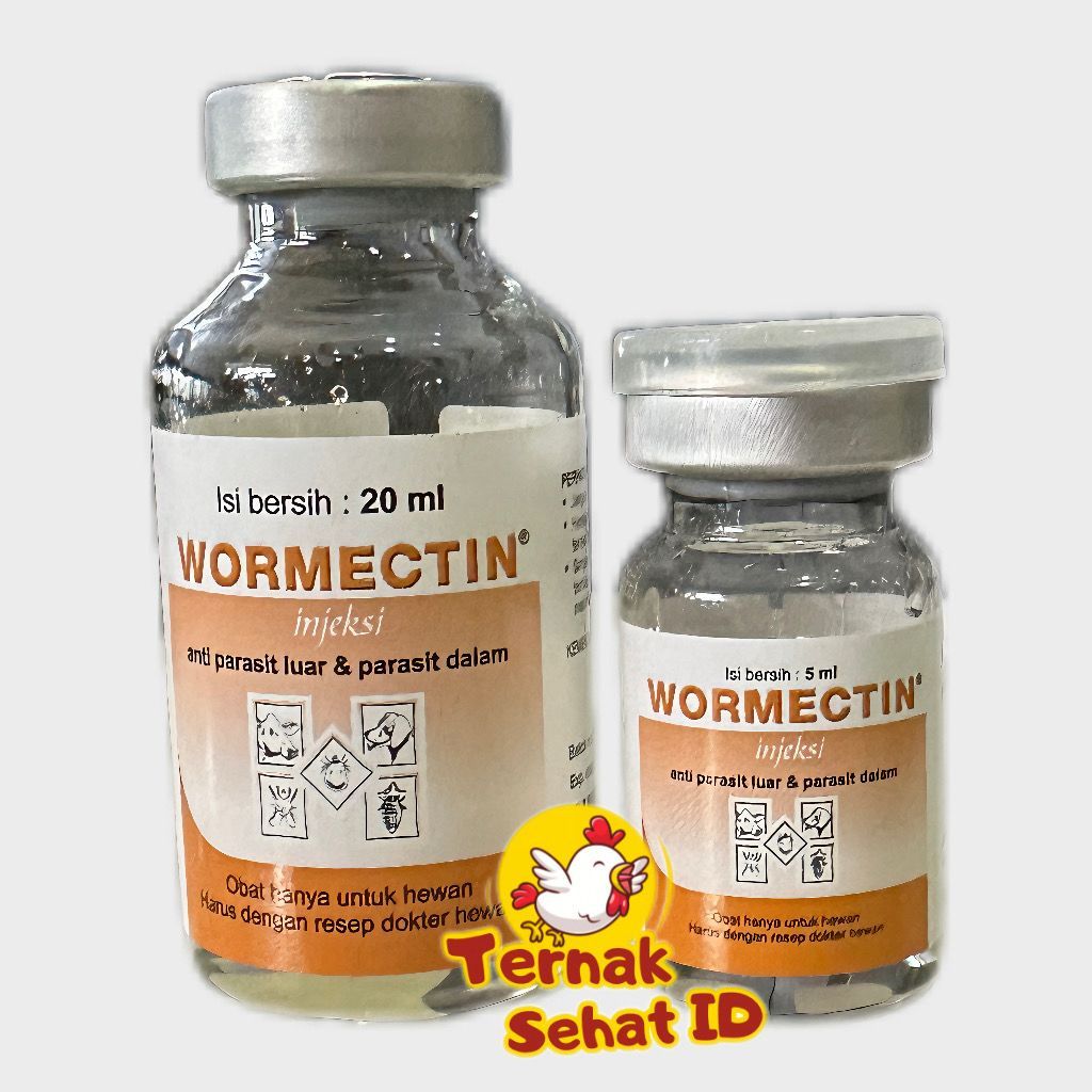 Jual WORMECTIN injeksi 20ml,5ml anti parasit luar seperti kutu, caplak ...