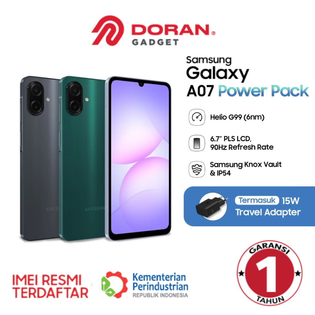 Jual Samsung Galaxy A07 LTE 4/64GB Power Pack - Garansi Resmi 1 Tahun ...