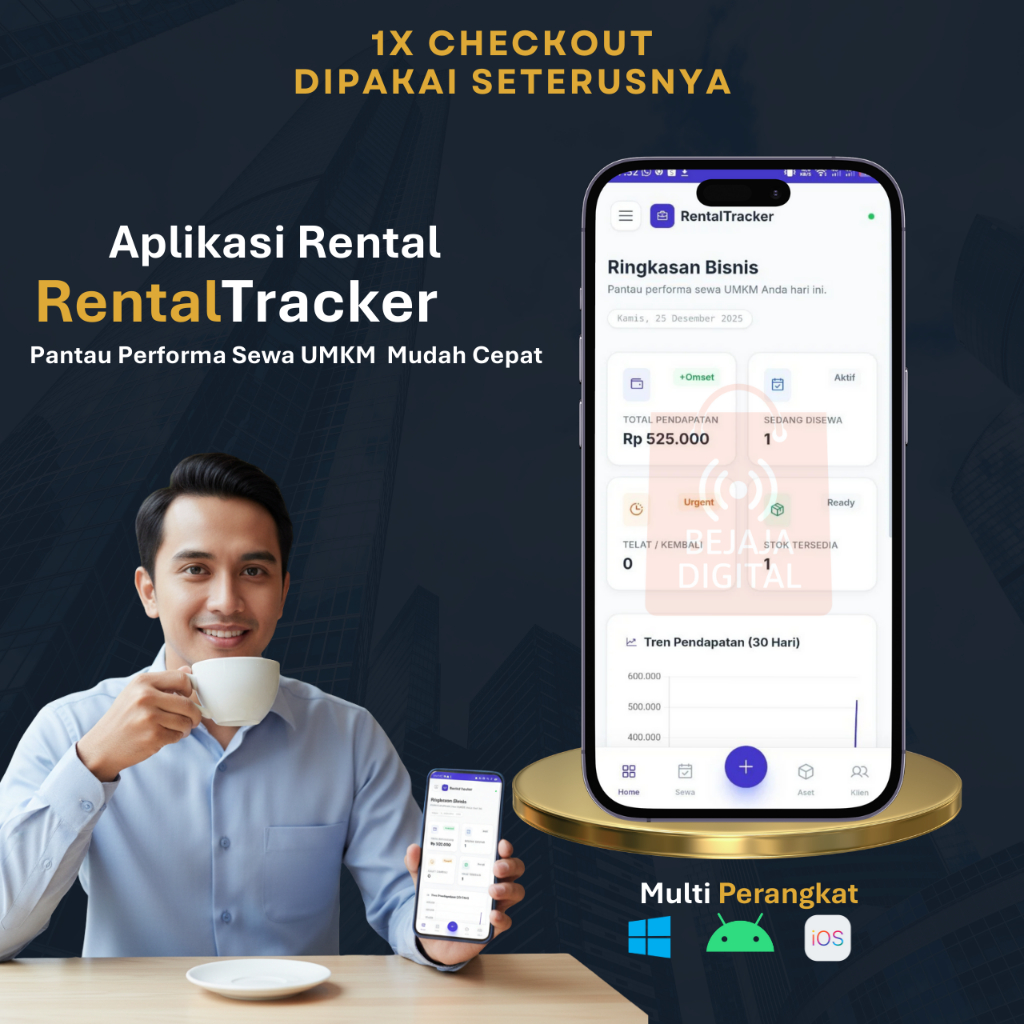 Aplikasi Manajemen Rental Sewa Barang Offline Support Android iOS Windows Tanpa Biaya Bulanan