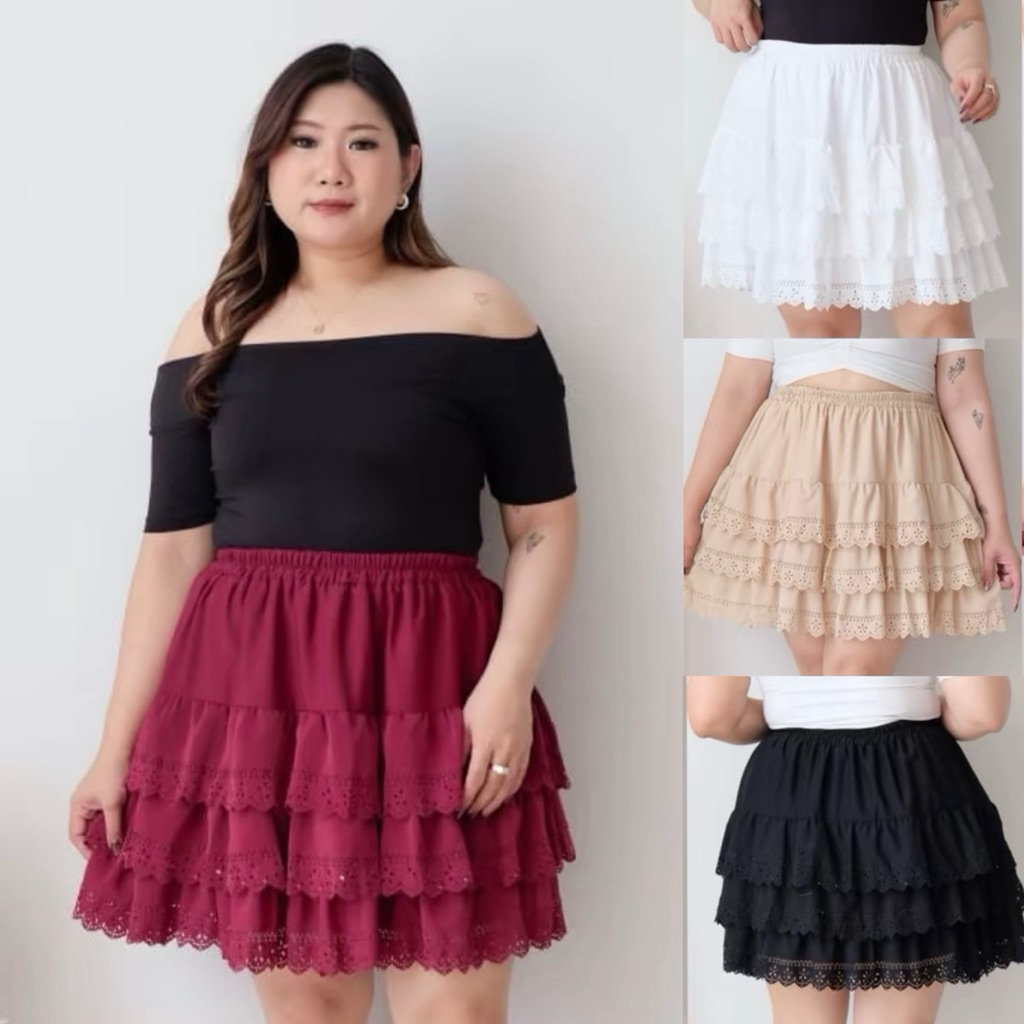 Jual VENA SKORT | ROK CELANA RENDA REMPEL LOKAL BIGSIZE | RENDA SKORT ...