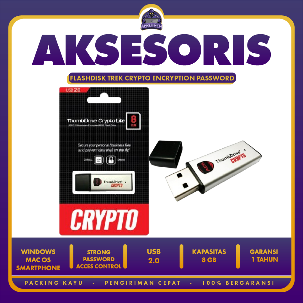 Jual TREK USB FlashDisk Thumb Drive Crypto Encryption Password 8GB USB ...