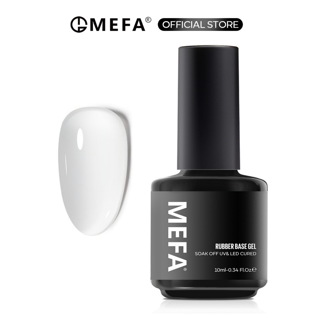 Jual MEFA Clear Rubber Base Gel For Nails, Soak Off U V LED Clear/White ...