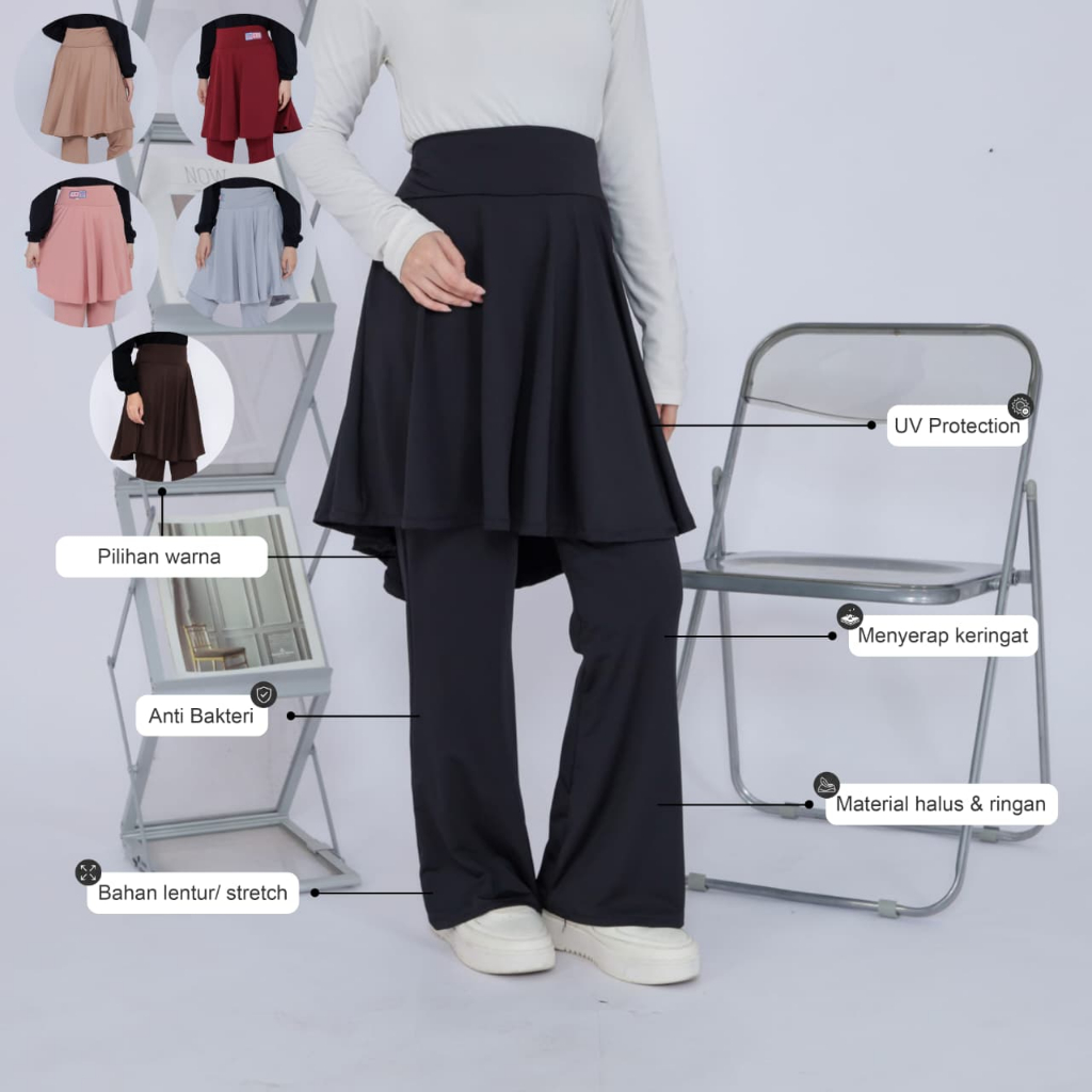 Catrina Celana Rok Olahraga Wanita Legging Cutbray  Highwaist Jersy Zoya Zumba Senam