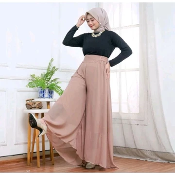 Celana Kulot Panjang Payung Lebar Wanita Muslimah Cringkel Airflow