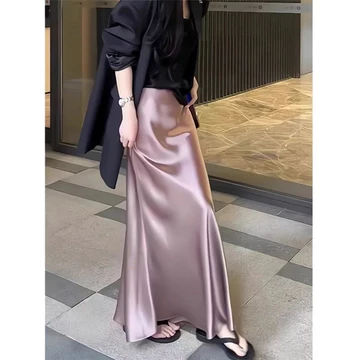 Rok Satin Maxi Premium Rok Duyung Panjang Wanita Formal Casual Bawahan Kerja Kuliah