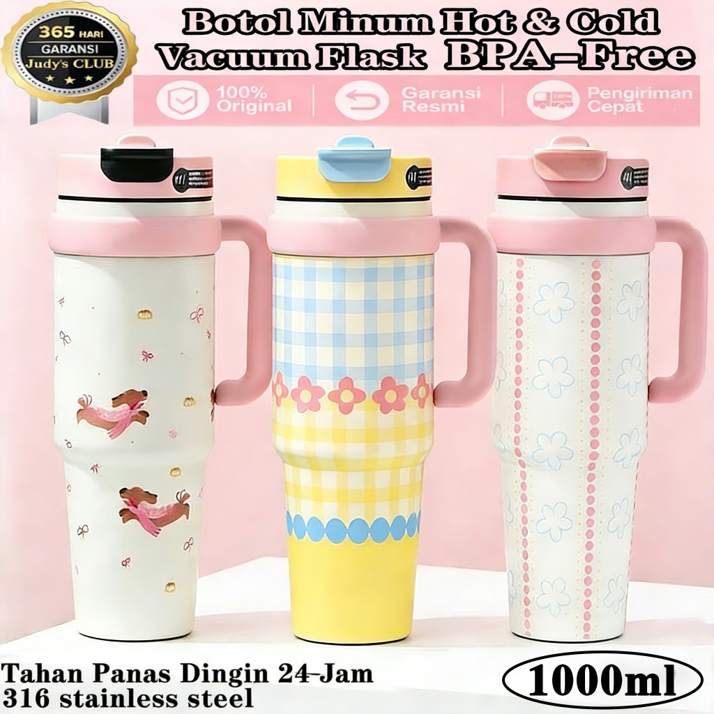 Jual COD 1000ml Tumbler 316 Stainless Vacuum Portable / Botol Minum ...