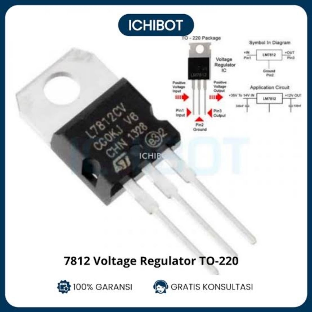 Jual L7812 Regulator 7812 - ic voltage regulator 12v | Shopee Indonesia