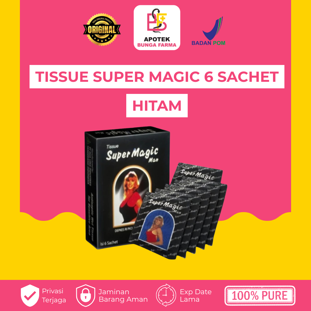Jual TISSUE SUPER MAGIC 6 SACHET - Tissue Herbal - Antiseptic | Shopee ...