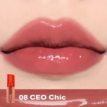 OMG OH MY GLAM Glassy Lip Tint 2g Lip Tint Warna Intense Tahan 12 Jam