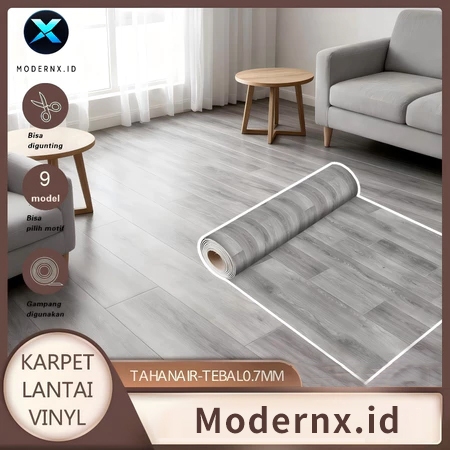 MODERNX.ID—Karpet Lantai Vinyl Roll Korea Aesthetic Tebal Anti Licin Anti Air Ukuran 1meter Lebar 2 meter