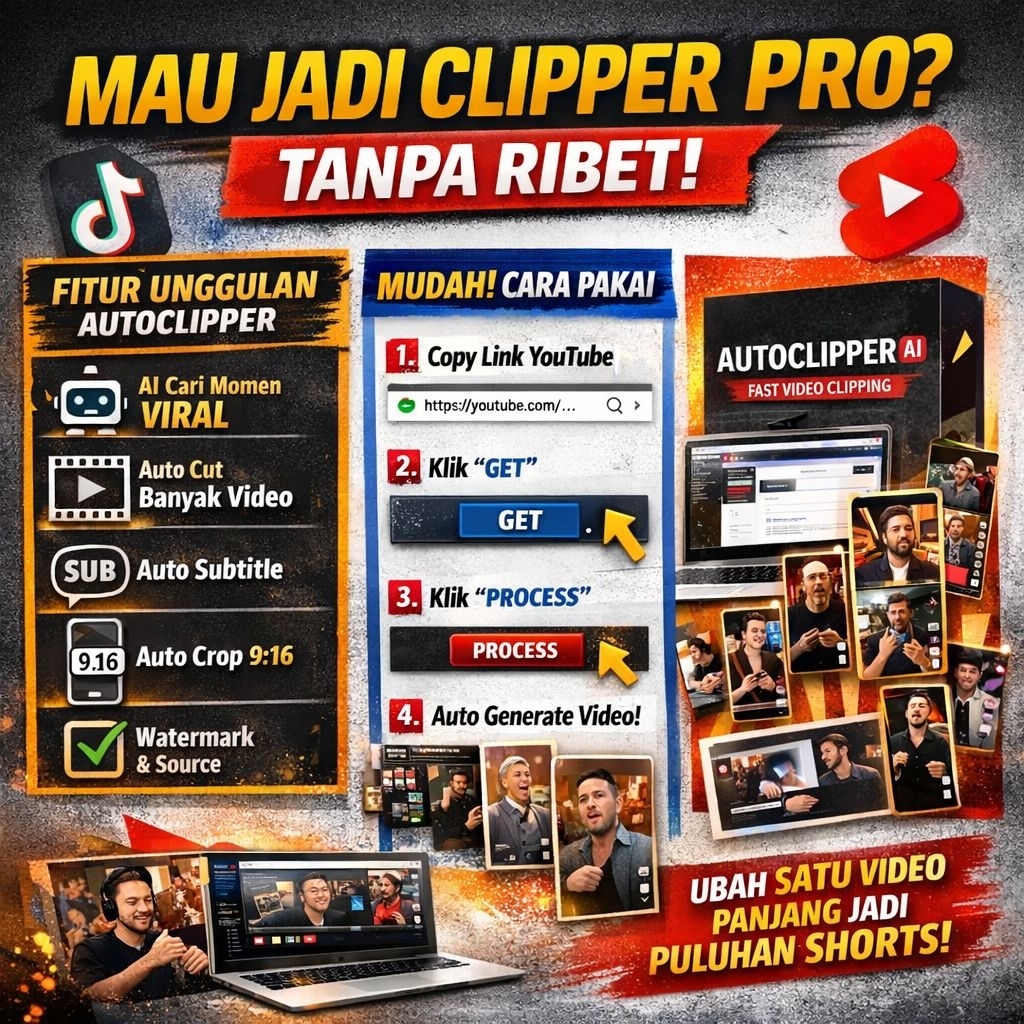 Jual Auto Clipper Pro | Aplikasi Potong Video Otomatis | Shopee Indonesia