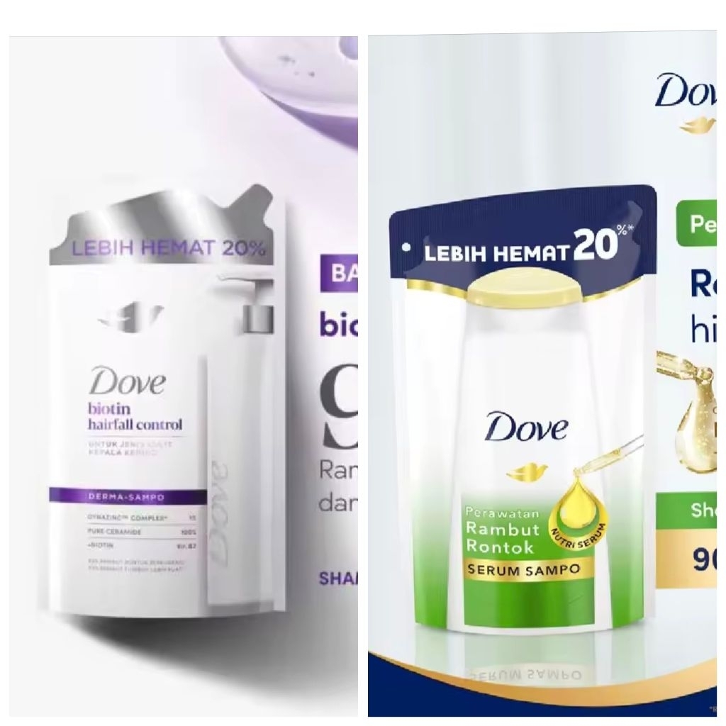 Jual Dove shampoo perawatan rambut rontok 900ml refill | Shopee Indonesia