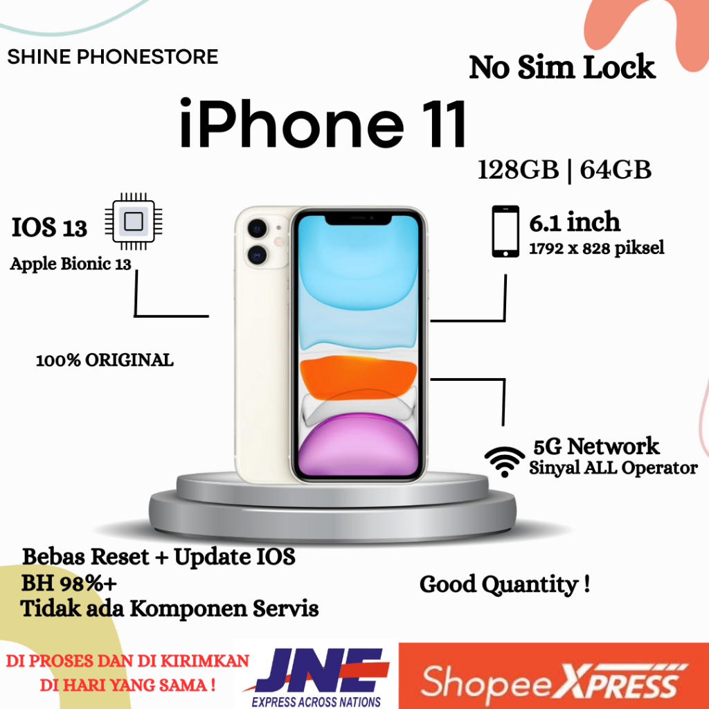 Jual IP 11 256GB 128GB 64GB Second inter Original 100% kondisi mulus ...
