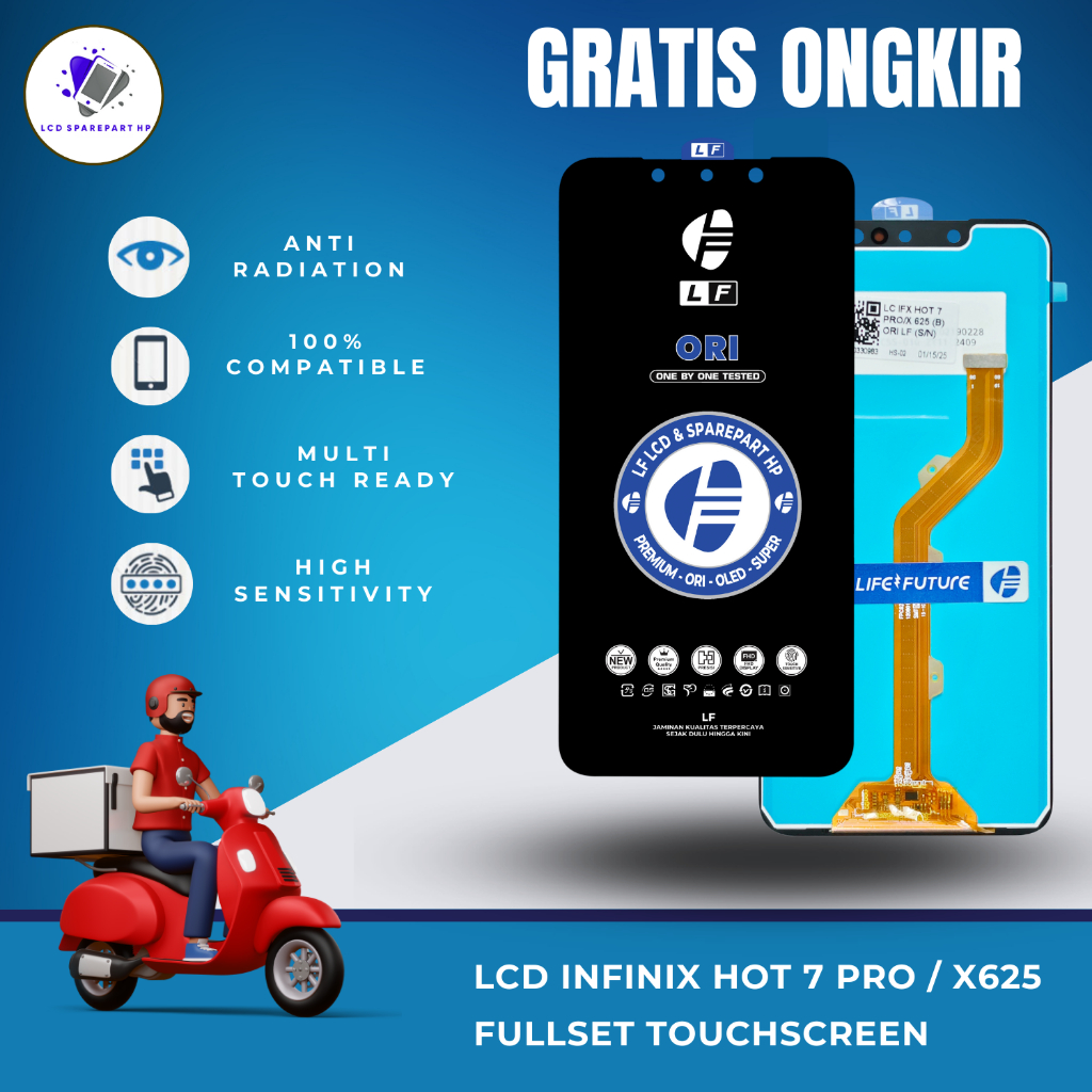 Jual LCD INFINIX HOT 7 PRO / X625 FULLSET TOUCHSCREEN | Shopee Indonesia