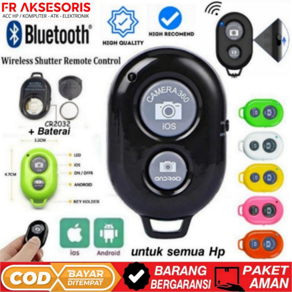 Jual Remote Bluetooth Camera HP Shutter Remot Bluetooth Kamera Andorid ...