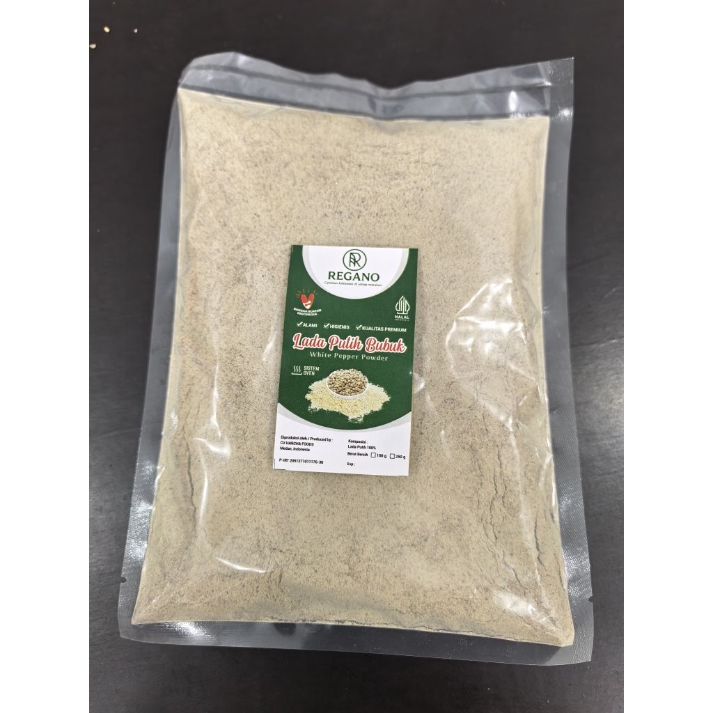 Jual Merica Lada Putih Bubuk 100 Gram Asli Halal Regano | Shopee Indonesia