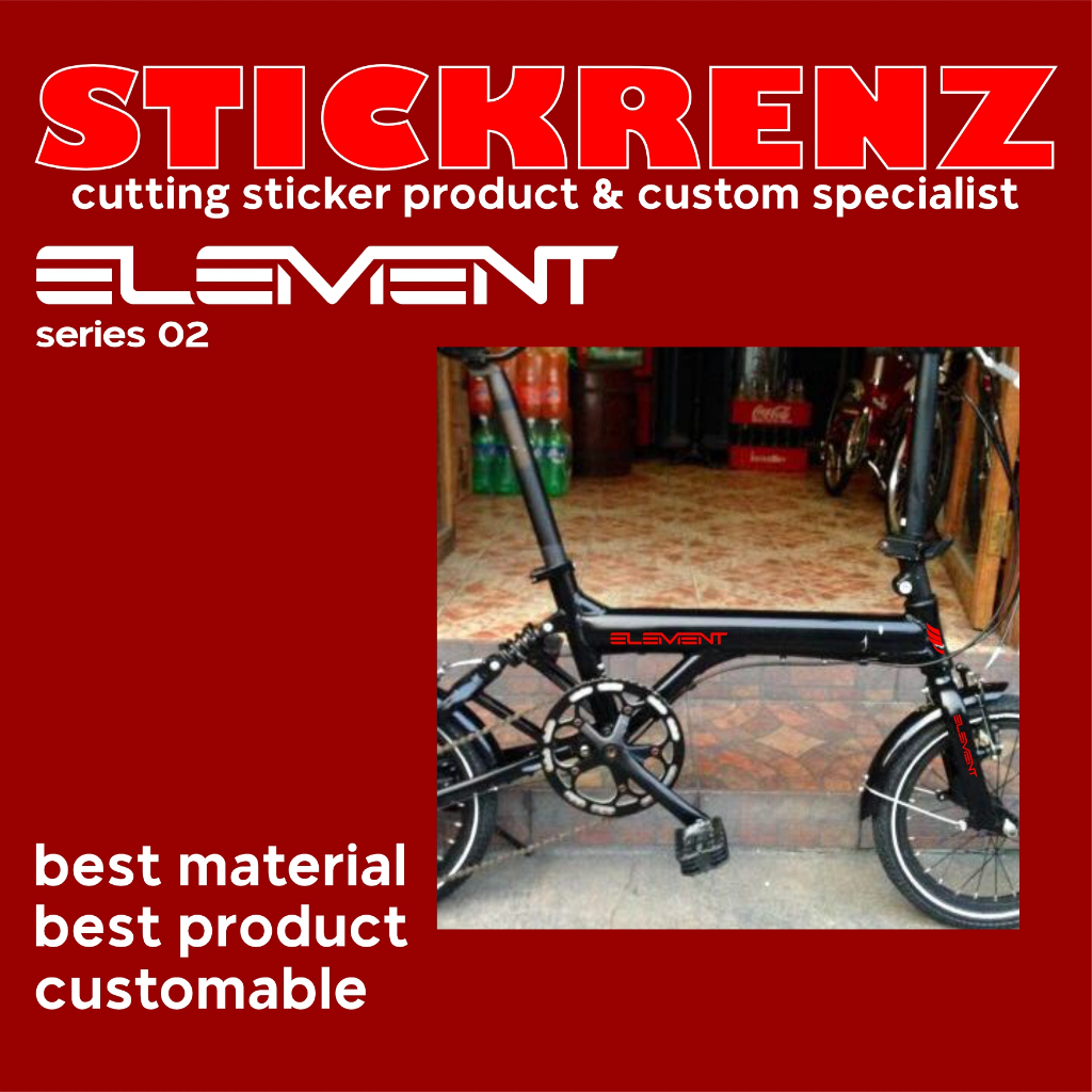 Jual Cutting Sticker Stiker Frame Sepeda Lipat Element 02 Custom ...