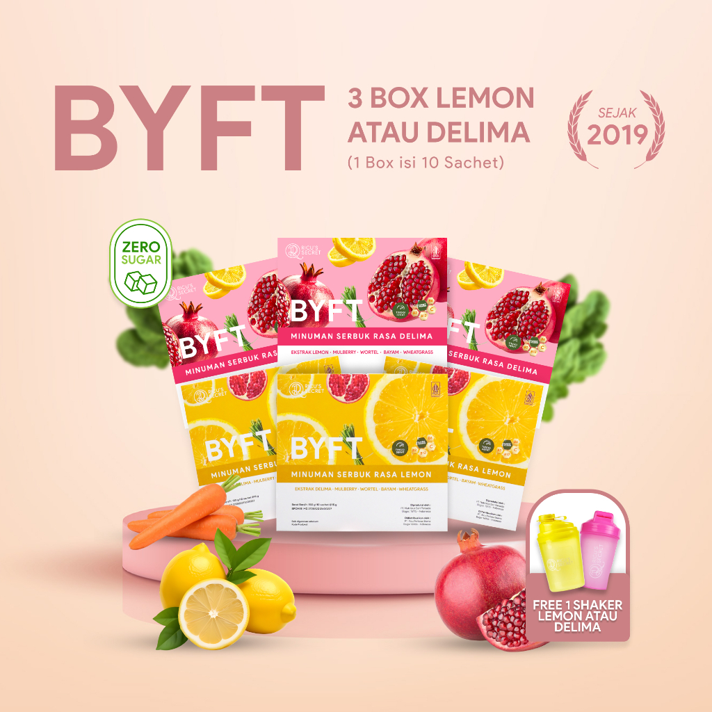 Jual RICU'S SECRET BYFT Lemon atau Delima Fiber Minuman Diet Penurun ...