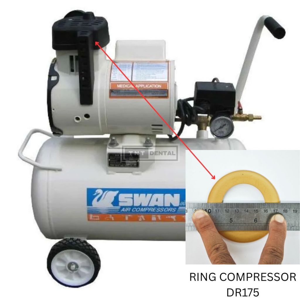 Jual sparepart dental ring membran kompresor oilless swan DR175 ...