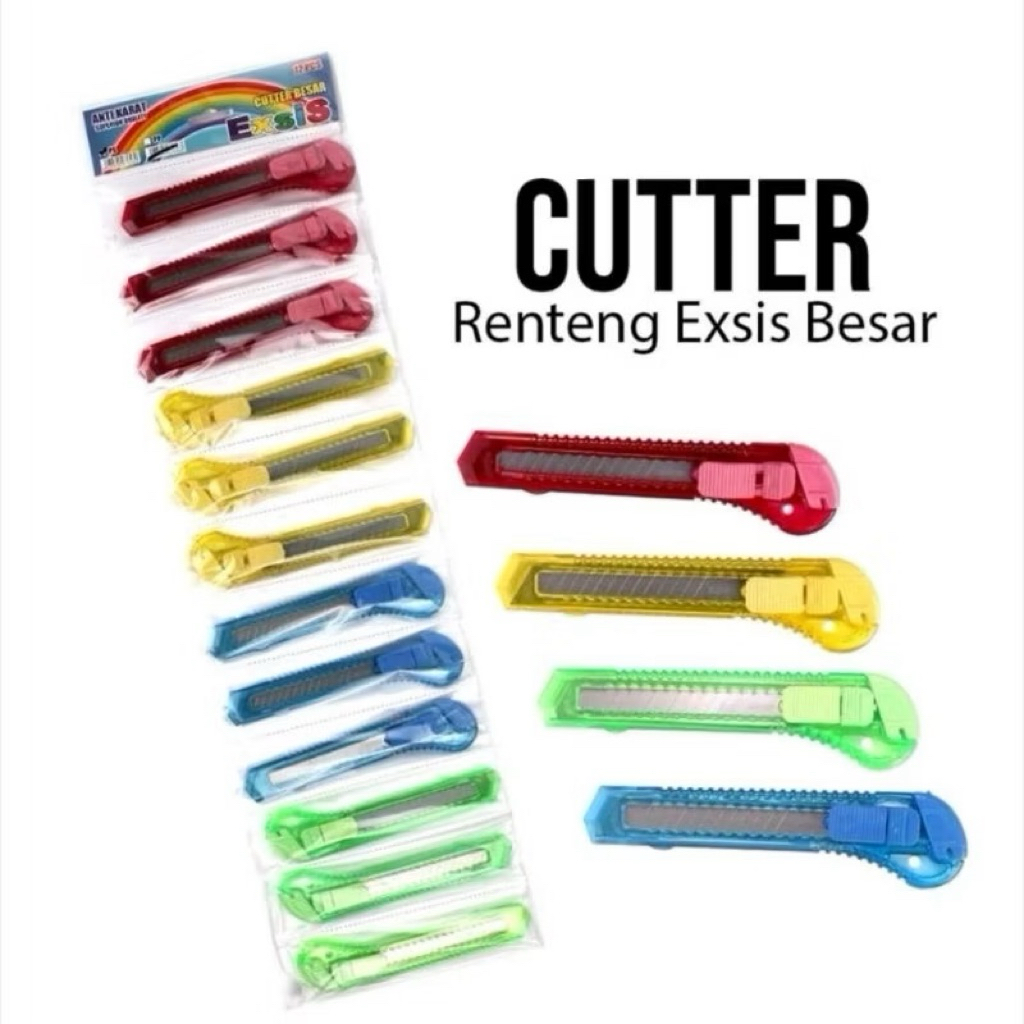 Jual Cutter Besar Transparan Exsis / Cutter Murah | Shopee Indonesia
