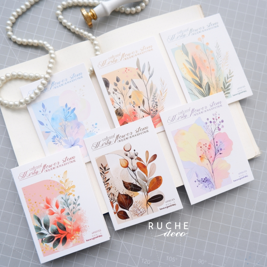 Jual RUCHE Deco - PET Sticker Pack - Misty Stem Series | Shopee Indonesia