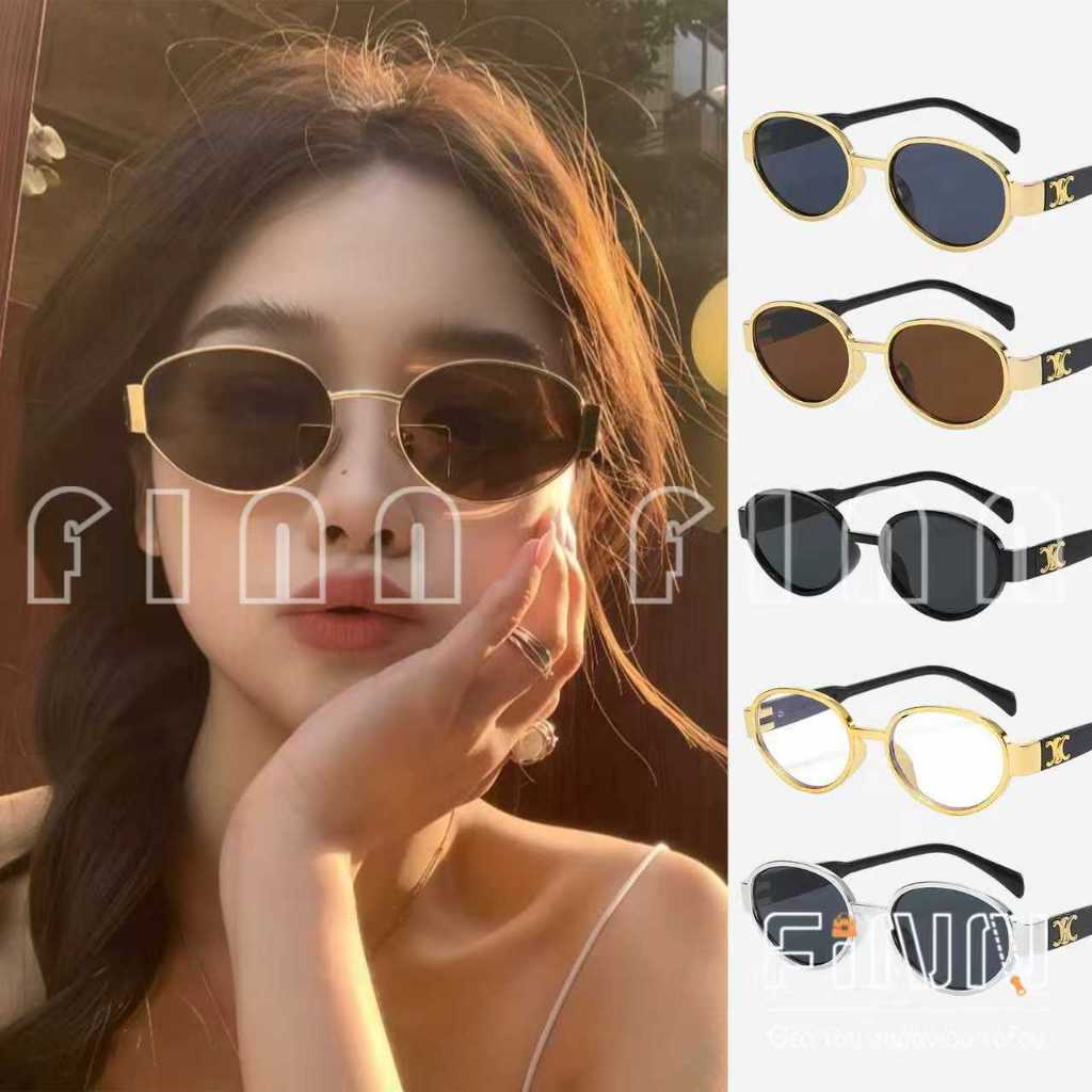 Jual Finn Kacamata Hitam Wanita Oval Retro Sunglasses Kacamata Cewek ...