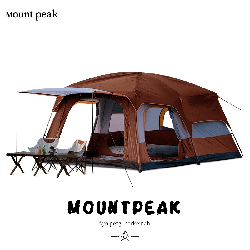 Mount peak Tenda Camping Outdoor 2 Ruangan Tenda Glamping Besar Keluarga tenda
