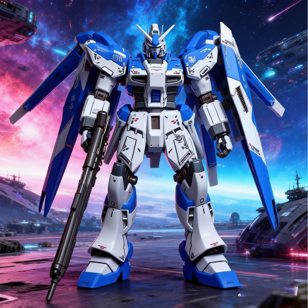 Jual Mecha Model Kit 1/144 Scale - High Grade Robot Figure Blue-White ...