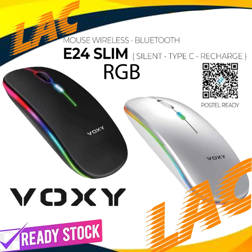 Jual Mouse Slim VOXY E24 Wireless RGB Bluetooth + Wireless Silent ...