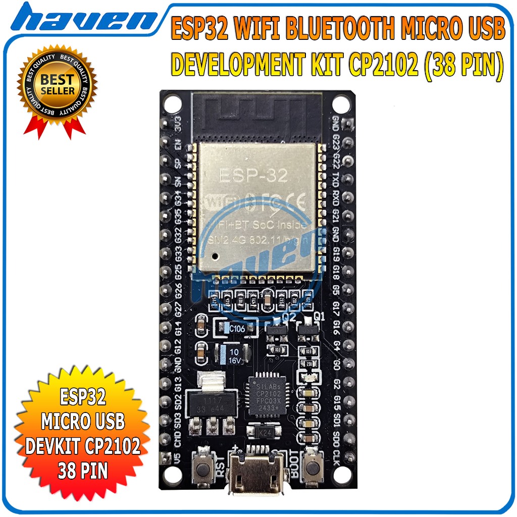 Jual ESP32 ESP-32 Wifi Bluetooth IOT ESP-32S Development Board 38 Pin ...
