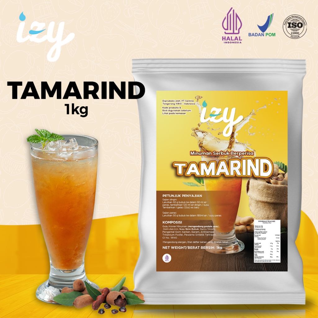 Jual Izy Powder Drink Tamarind - Bubuk Minuman Asam Jawa 1 Kg | Shopee ...