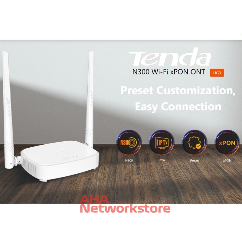Jual XPON HG3 ONU XPON Tenda HG3 XPON ONT 300Mbps Router wireless Fiber ...