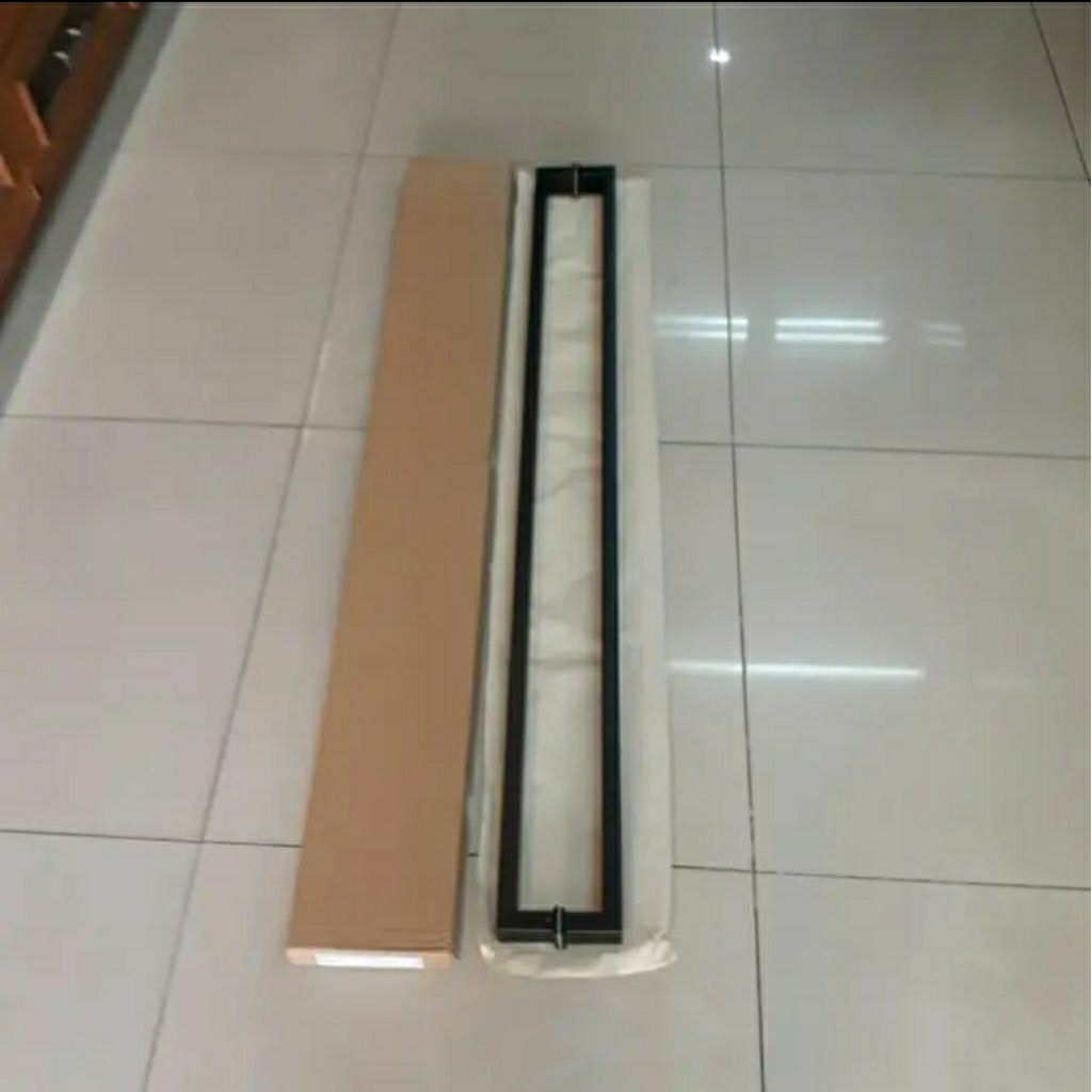 Jual Pull handle stainless in black matt powder coating pintu kaca kayu ...