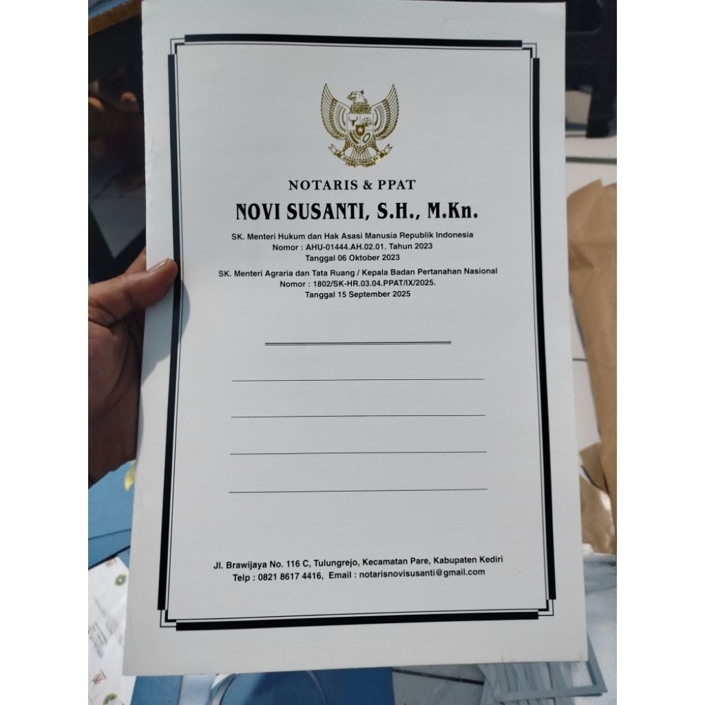 Jual PROMO MAP NOTARIS / PPAT GARUDA EMBOS EMAS | Shopee Indonesia