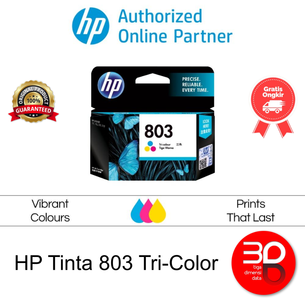 HP Tinta Printer 803 Tri-Color Original [F6V20AA]