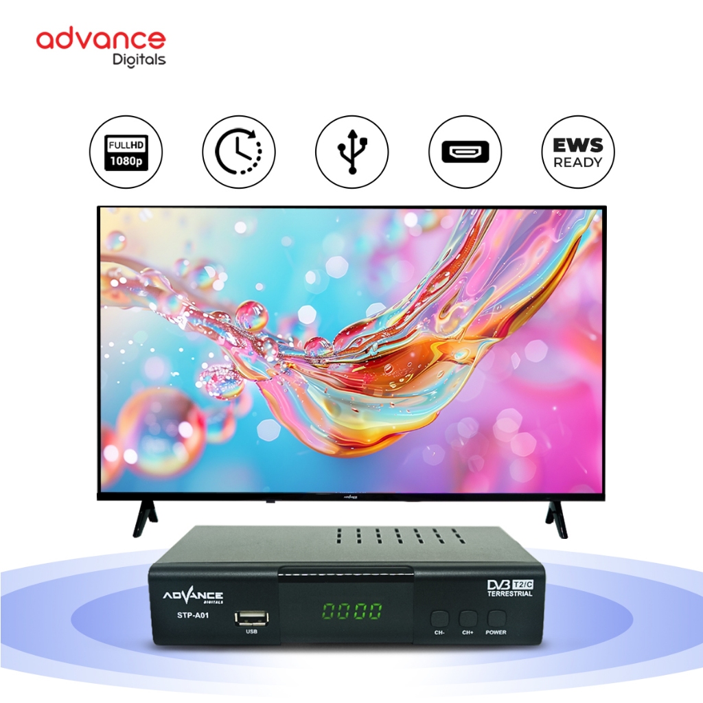 Jual Advance STB Set Top Box STP-A01 DVD-T2 Receiver Digital STB Wifi ...